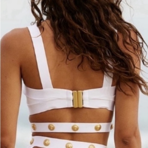 New! Monica Hansen beachwear MHB rich and fab bikini TOP white 1895 - Picture 8 of 13